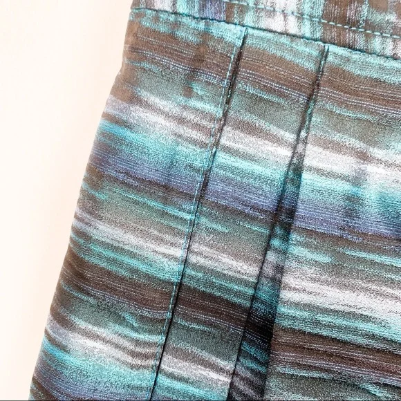 Michael Kors Blue Metallic Mini Skirt with Pockets - Picture 8 of 9